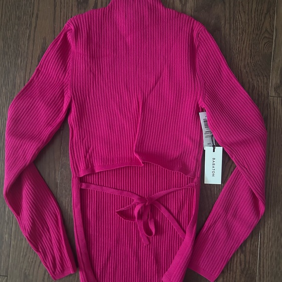 Pink Ribbed Aritzia Sweater - Picture 3 of 5